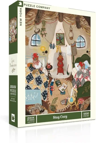 Miniatura 9 de New York Puzzle Company - Loré Pemberton Cold Hollow - Rompecabezas de 1000 piezas para noches de juegos familiares por Loré Pemberton