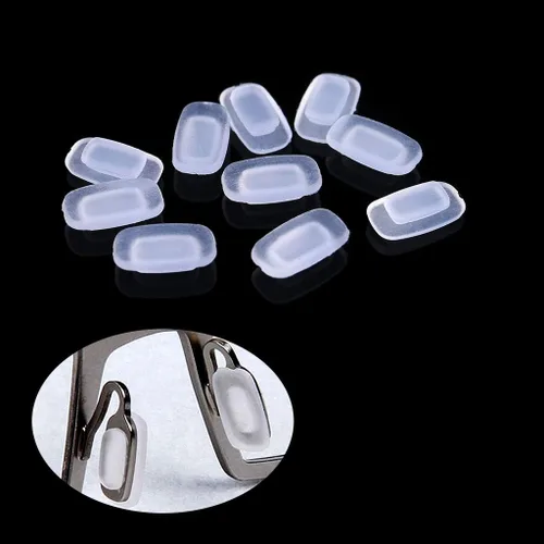 Miniatura 2 de 5 pares de almohadillas de nariz de silicona suave unisex con adhesivo de silicona para la nariz, almohadilla de nariz antideslizante para gafas