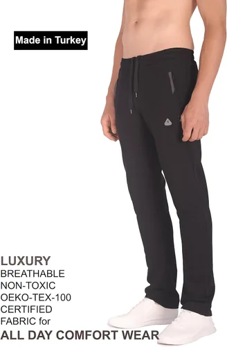 Miniatura 3 de SCR - Pantalones deportivos para hombre, pantalones atléticos de entrepierna larga color negro, gris y azul marino, 30L 32L 34L 36L 38L