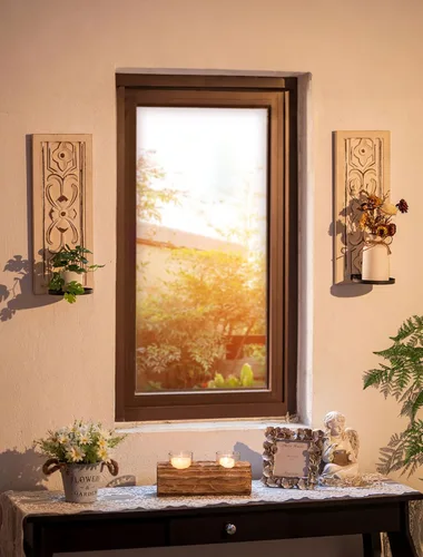 Miniatura 5 de Apliques de Velas Rústicos Decoración de Pared Juego de 2 - Walasis Portavelas de Pared de Madera para Granja Blanco Boho Aplique de Vela Arte