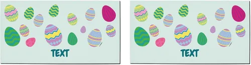 Miniatura 10 de Tapete de bienvenida al aire libre de Pascua clásico con patrón de huevo de Pascua personalizado para interiores Huevos - Personalizado