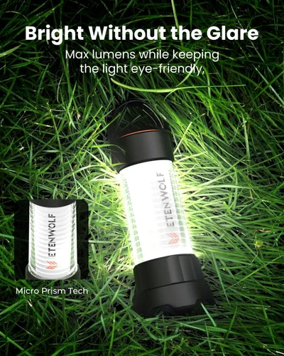 Miniatura 5 de ETENWOLF Linterna de campamento ultra brillante, mini linterna LED de 1000 lúmenes, linterna recargable de 5000 mAh con 6 modos, luz portátil