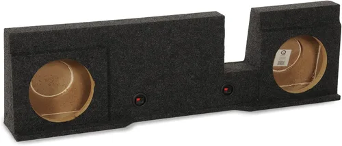 QPower Downfire - Caja de subwoofer doble de 10 pulgadas, subcaja compatible con Ford F-150 SuperCrew 2004-2008