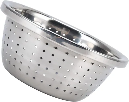 Miniatura 9 de Colador microporoso de acero inoxidable, cesta de lavado de verduras 304 Colador de cocina de acero inoxidable Escurridor de cuenco de metal