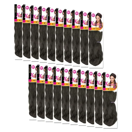Miniatura 25 de Realistic Trenza original X-Pression 84 pulgadas 100% Kanekalon (paquete de 3, 1) M-61XPRES84