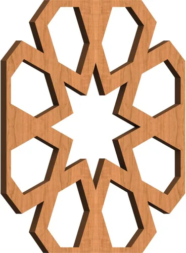 Miniatura 41 de Jackson Decorative Fretwork Wood Wall Panels, Large, 23 3/8" W x 23 3/8" H x 1/4" T, Cherry