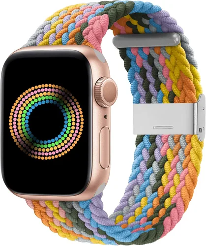 Miniatura 38 de Bandiction - Correas compatibles con Apple Watch de 44mm 40mm 38mm 42mm 41mm 45mm 46mm 49mm, bandas iWatch para mujeres y hombres, correa elástica