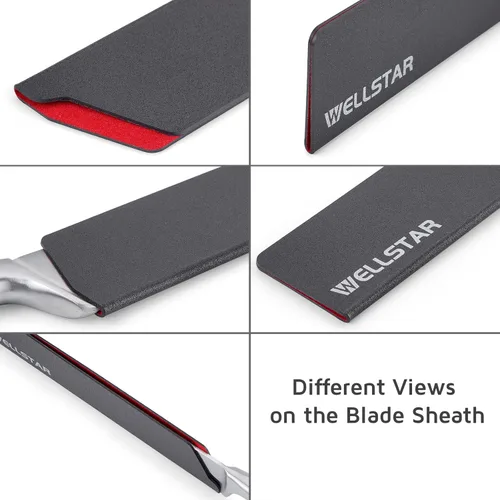 Miniatura 5 de WELLSTAR Juego de protectores de borde de cuchillo, 8 fundas universales de cuchilla, fundas protectoras de ABS sin BPA, forro de fieltro Juego