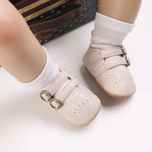 Miniatura 3 de Mary Jane - Zapatos planos de vestir para bebé, zapatos para recién nacidos, antideslizantes, de piel sintética, para fiesta, escuela, boda
