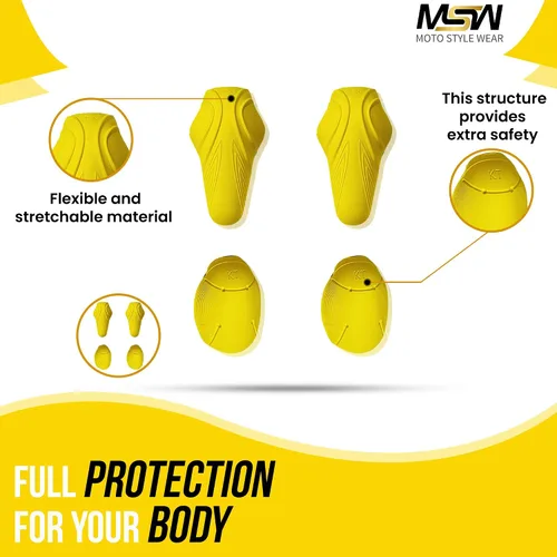 Miniatura 8 de Juego de 4 almohadillas de armadura con certificación CE Nivel 2 para codo y hombro, nivel 2 aprobado para hombre y protector de codos