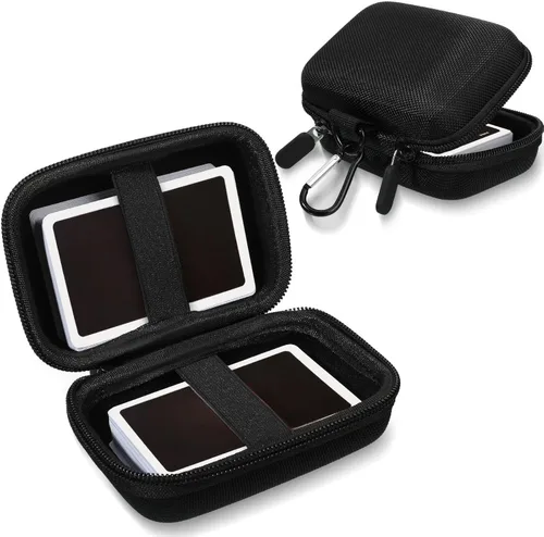 Sanwuta Estuche de viaje para juegos de cartas de viaje, estuche de cartas de EVA, bolsa de transporte protectora dura para caja de juego clásica,