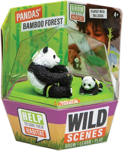 Wild Scenes - Bosque de bambú de Pandas, kit de cultivo y juego, juguete de conservación de vida silvestre respetuoso con el medio ambiente, juego