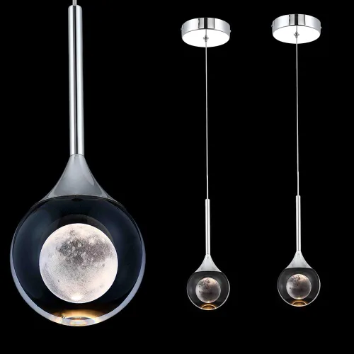 Miniatura 10 de Sedelan Lámpara colgante de cristal, iluminación moderna para isla de cocina, LED de 5 W, mini luz colgante, luces de isla de lujo para cocina
