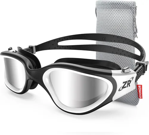 ZIONOR G1 - Gafas de natación polarizadas unisex para mujeres adultas, antiniebla, 100% anti UV, gafas de buceo A2 (polarizado + espejo plateado)