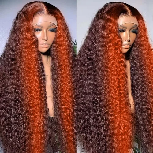 Miniatura 13 de BAIICS Pelucas de cabello humano rubio miel con encaje frontal transparente HD de 13 x 6 pulgadas, peluca frontal de encaje transparente HD 12A
