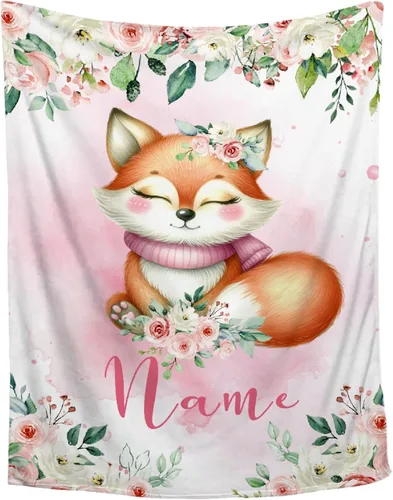 Miniatura 37 de Manta personalizada de franela de vellón de mariposa para bebé, manta de regalo personalizada con nombre, manta ligera y suave, bonita manta