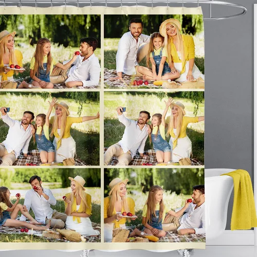 Miniatura 15 de Cortina de ducha personalizada, cortinas de ducha con foto personalizada, cortina de ducha personalizada de 60 x 72 pulgadas, añade tu propia Imagen