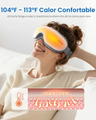 Miniatura 3 de RENPHO - Masajeador de ojos con calor, masajeador de calor recargable con música Bluetooth para relajar y reducir la tensión de los ojos, ojeras
