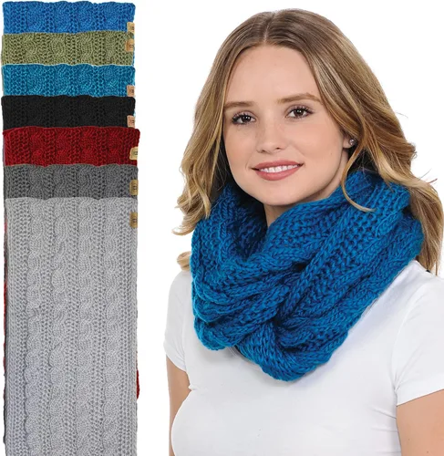 Miniatura 2 de BASICO Bufanda Infinity para mujer, talla única