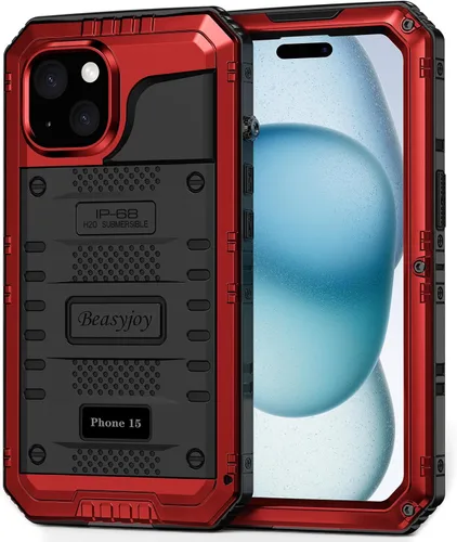 Miniatura 28 de Beasyjoy Funda de Metal para iPhone SE 2022/2020/8/7, Funda Impermeable Resistente con Protector de Pantalla, Protección de Cuerpo Completo Grado