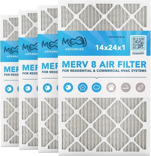 Miniatura 12 de Filtro de aire de 16 x 25 x 1 (paquete de 4) MERV 8 MOAJ Elite Dust Defense Con base en Estados Unidos Filtros de aire de repuesto plisados