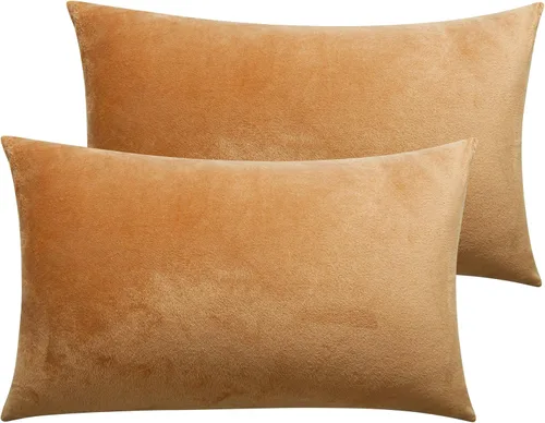 Miniatura 107 de NTBAY - Fundas de almohada de terciopelo con cierre para niños pequeños, 2 unidades, acogedoras, de lujo, de franela y felpa, para viajes, 33 x 46