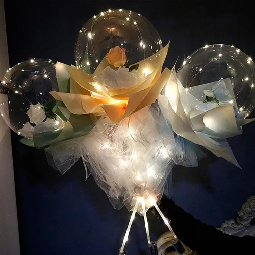 Miniatura 5 de Sumind 40 globos transparentes Bobo para rellenar burbujas, Burbuja transparente para San Valentín, Navidad, boda, fiesta de cumpleaños