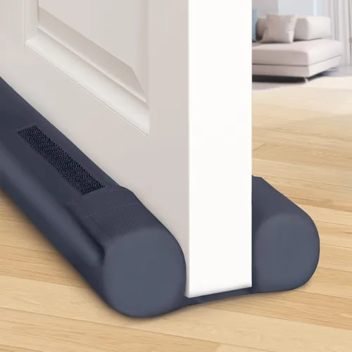 Miniatura 9 de BlissTrends Tope para puerta con huecos de hasta 2.36 pulgadas, tope de corriente para parte inferior de la puerta, insonorizado, resistente al Negro