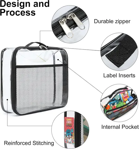 Miniatura 3 de Paquete de 4 bolsas organizadoras de almacenamiento de juguetes de 13.7 pulgadas de largo x 2.7 pulgadas de ancho x 9.7 pulgadas de alto. Negro