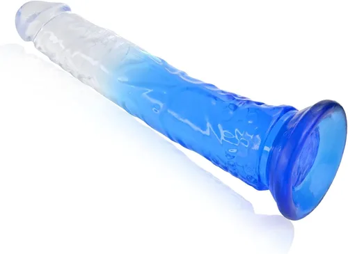 Miniatura 2 de Consolador realista de gelatina, consolador de punto G con fuerte ventosa para juego sin manos, pene flexible realista, juguete de masturbación