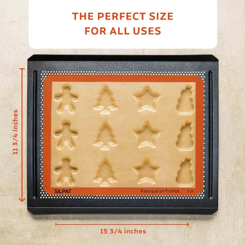 Miniatura 3 de Silpat Los moldes originales de Holiday Treats para hornear, 11 5/8 pulgadas x 15 3/4 pulgadas Caramelo y Naranja