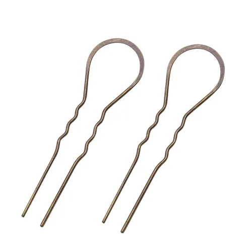 Lurrose Horquillas en forma de U, horquillas de metal con ondas grandes, pinzas para el cabello estilo vintage para mujeres y niñas, accesorios