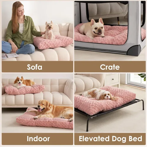 Miniatura 7 de EHEYCIGA Cama lavable para perros medianos para jaula de 29 x 21 pulgadas, almohadilla reversible para perreras para perros con un peso de hasta 35