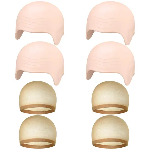 Miniatura 7 de Gorra sin cabello para Halloween, gorras sin cabello para maquillaje, peluca sin cabello, accesorio de disfraz para adultos, mujeres y hombres, Tez