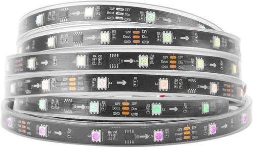 Miniatura 10 de BTF-LIGHTING WS2811 Tira LED direccionable Ultra brillante 5050 SMD RGB 60LED/m 20Pixels/m Píxeles Multicolor Luz Total 300LED 100Pixeles 16.4ft