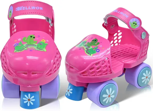 Miniatura 11 de Kids Roller Skate for Girls Boys Ages 2-5 Years Old, Adjustable Toddler Rollerskates, Children Beginner Roller Skate Azul