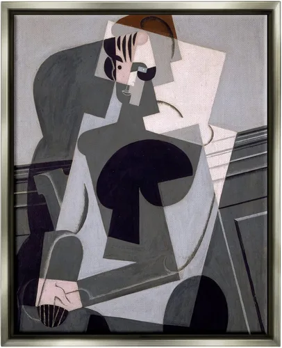 Miniatura 13 de Stupell Industries Retrato de Madame Josette Juan Gris Clásico Abstracto Pintura Flotante Enmarcado Arte De Pared, Diseño Por one1000paintings