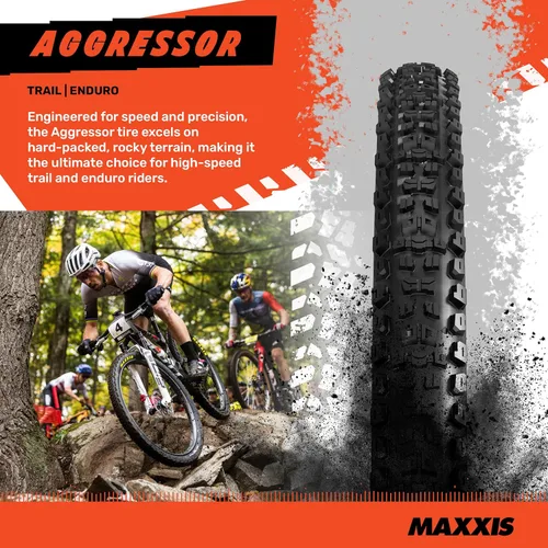 Miniatura 2 de MAXXIS Aggressor - Compuesto Dual - EXO, DD - Clasificación E25, Sin Cámara Principalmente Destinado para Uso en Rueda Trasera