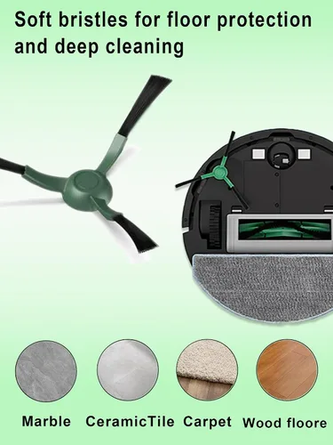 Miniatura 5 de Piezas de repuesto para cepillo de barrido de bordes para iRobot Roomba Essential Series, cepillo lateral para 104, 105, 205, 405, 404, 505, Q0120