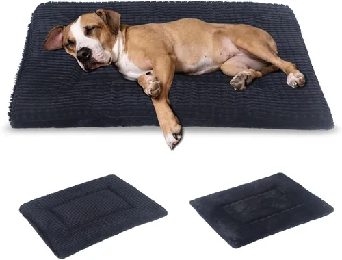 Miniatura 17 de BVAGSS XH079 - Almohadilla reversible para jaula de perro, de espuma viscoelástica, suave, cálida, lavable a máquina, colchón para perreras