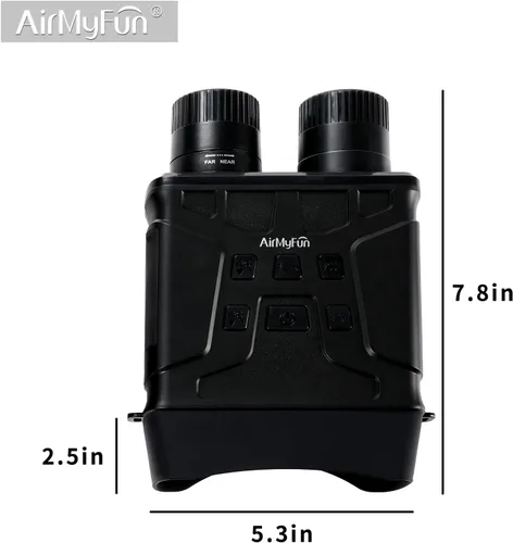 Miniatura 8 de AirMyFun Gafas de visión nocturna para adultos, prismáticos de visión nocturna infrarroja 4K con batería recargable y tarjeta de memoria de 32 GB