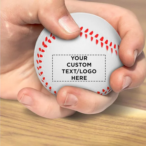 Miniatura 6 de DISCOUNT PROMOS Juego de 10 bolas de béisbol personalizadas para apretar, paquete personalizado a granel, perfecto para regalos promocionales