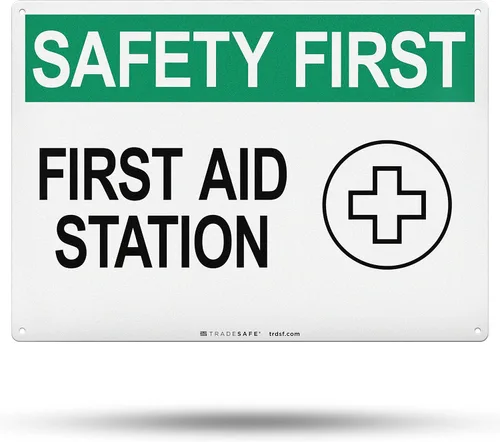 Miniatura 9 de TRADESAFE First Aid Station - Letrero de seguridad de primeros auxilios, seguridad primero estación de primeros auxiliares, señal de seguridad