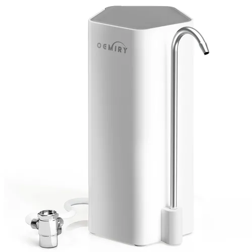 Filtro de agua para encimera, sistema de filtración de agua alcalina de 8000 galones para grifo de fregadero, reduce el 99.99% de cloro, metales