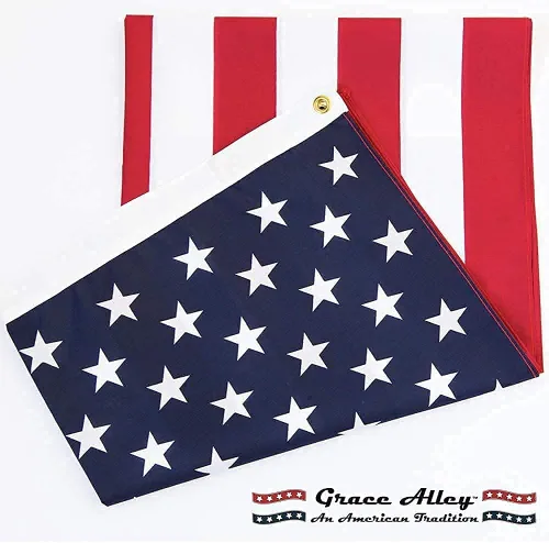 Miniatura 3 de Bandera americana: 100 % fabricada en EE. UU. Certificada por Grace Alley. Bandera de 3 x 5 pies de los Estados Unidos, de larga duración