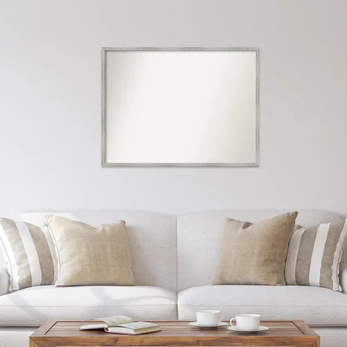 Miniatura 434 de Amanti Art Espejo de baño blanco para sobre el fregadero, 32 x 45 pulgadas, espejo de tocador rectangular blanco esbelto, marco de madera moderno