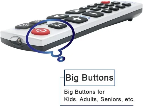 Miniatura 6 de LuckyStar - Control remoto universal con botón grande A-TV2, ajuste inicial para Lg, Vizio, Sharp, Zenith, Panasonic, Philips, RCA, pone la batería