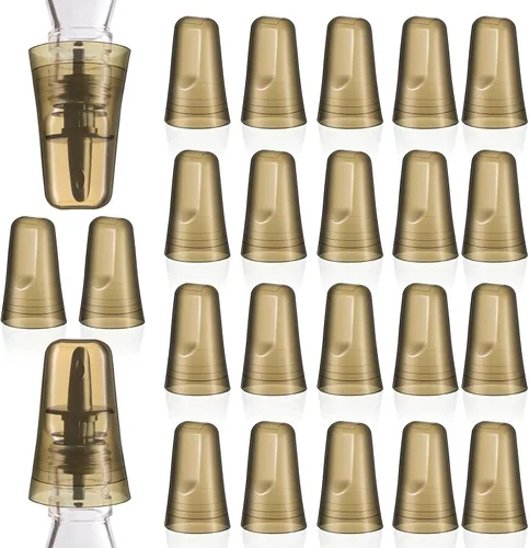 Miniatura 8 de Chengu 100 fundas para botellas de licor, tapas de boquilla para botellas, dispensador universal de vertido, tapas de boquilla de goma de silicona