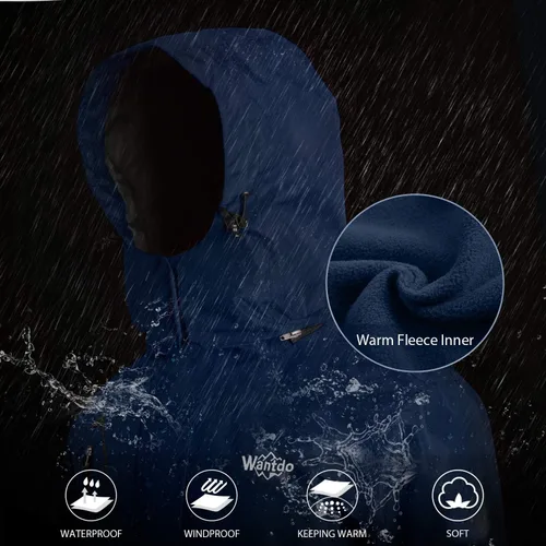 Miniatura 5 de Wantdo Chaqueta de esquí 3 en 1 para mujer, impermeable, con aislamiento, forro polar