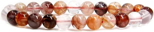 Miniatura 123 de Amandastone Pulsera elástica de cuentas redondas de 0.315 in con piedras preciosas naturales de 7 pulgadas
